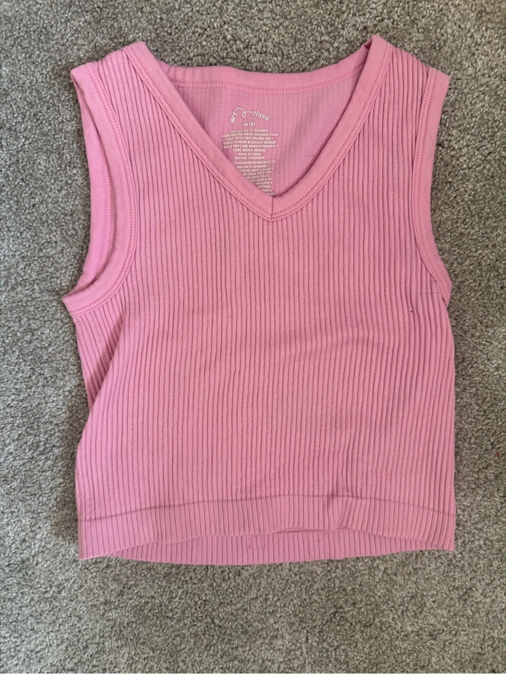 Girls Art Class Pink Tank, size M (8)